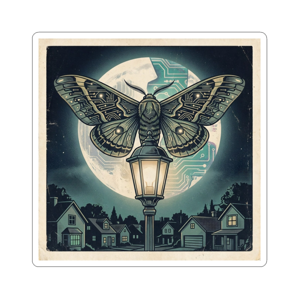 Circuit Moth | Kiss-Cut Sticker