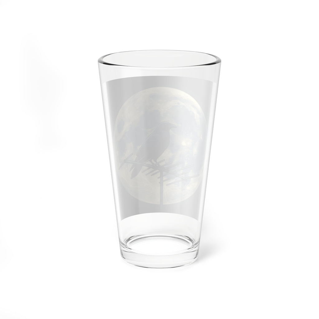 Crow on Antenna | 16 oz Glass