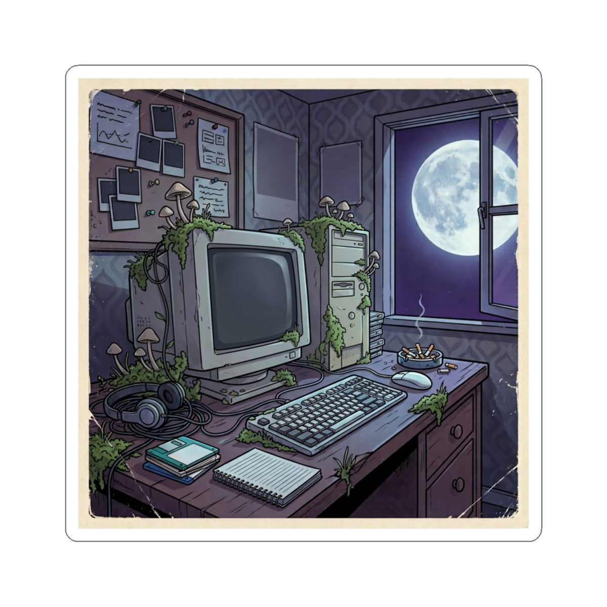 Midnight Terminal | Kiss-Cut Sticker