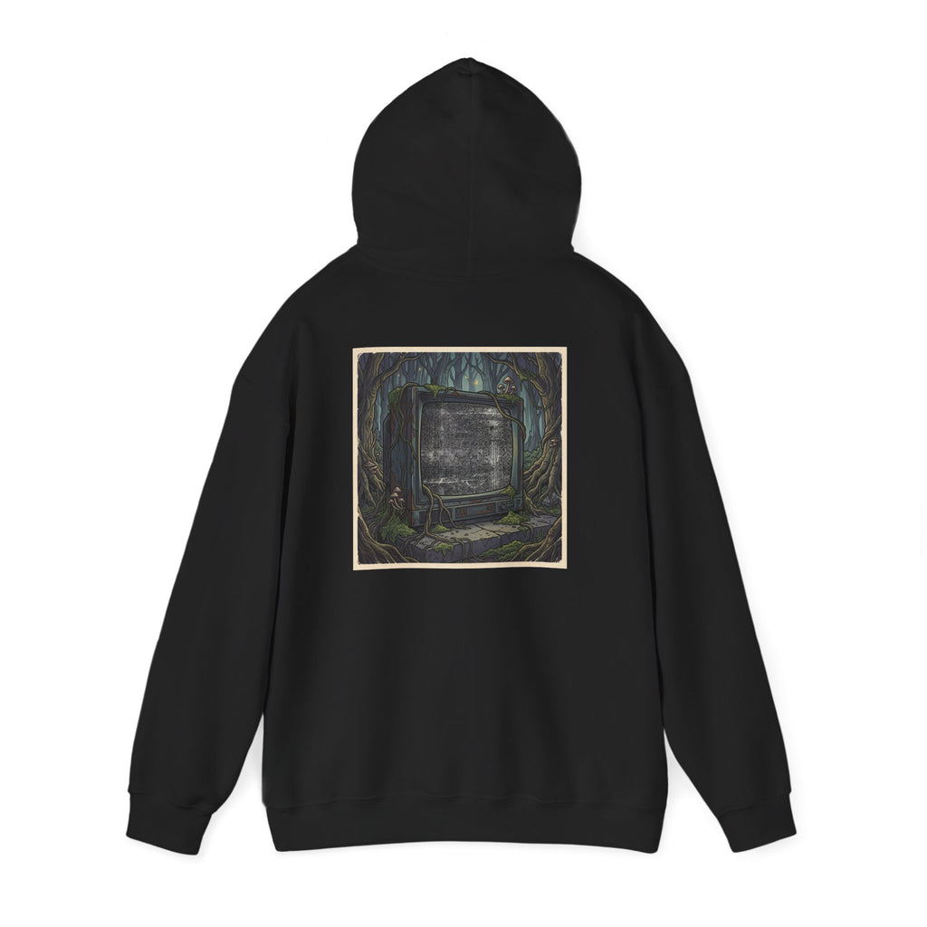 Forest Static | Print on Back Hoodie