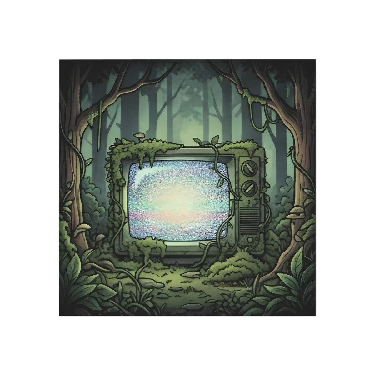Forest CRT | Square Fridge Magnet
