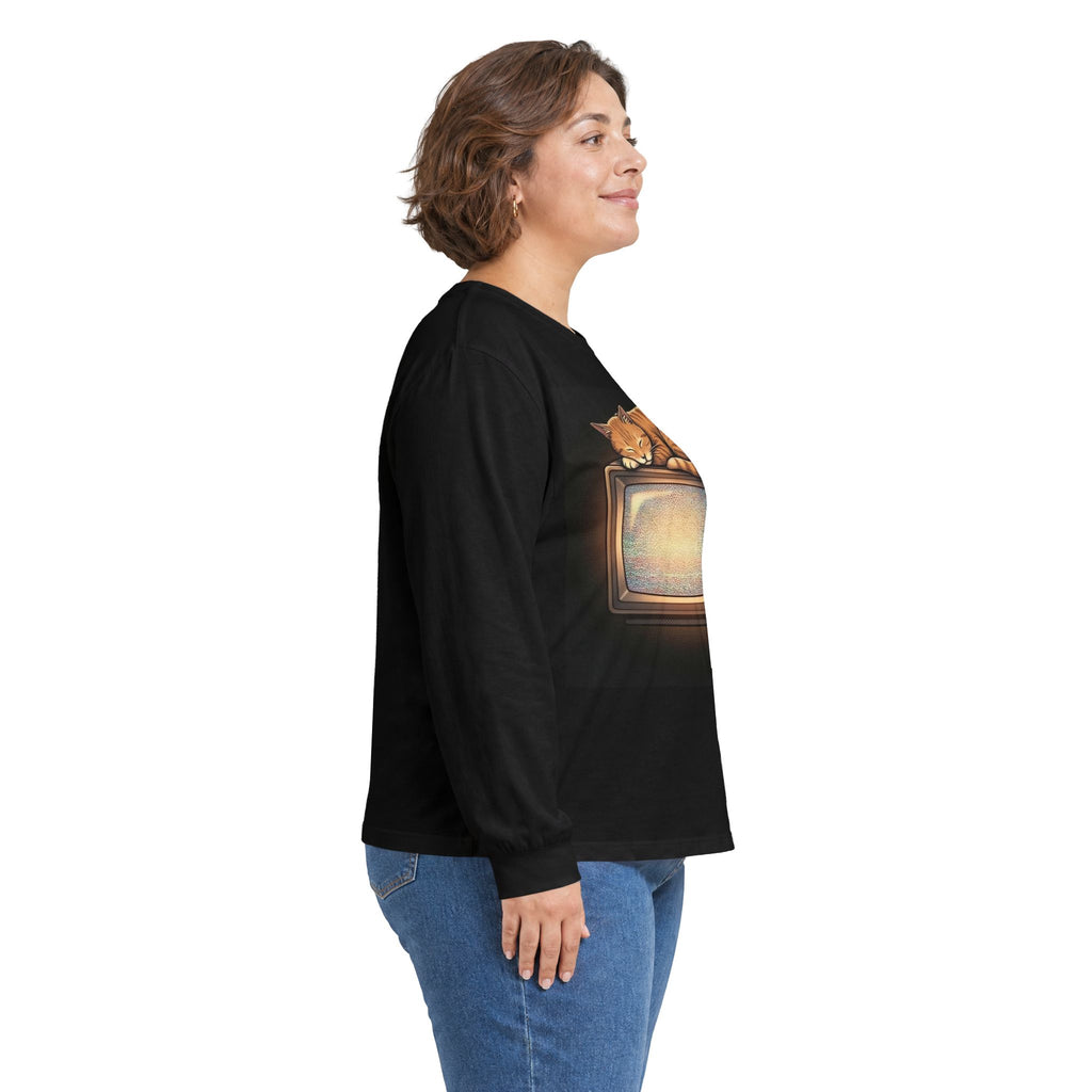 CRT TV Cat Long Sleeve Shirt