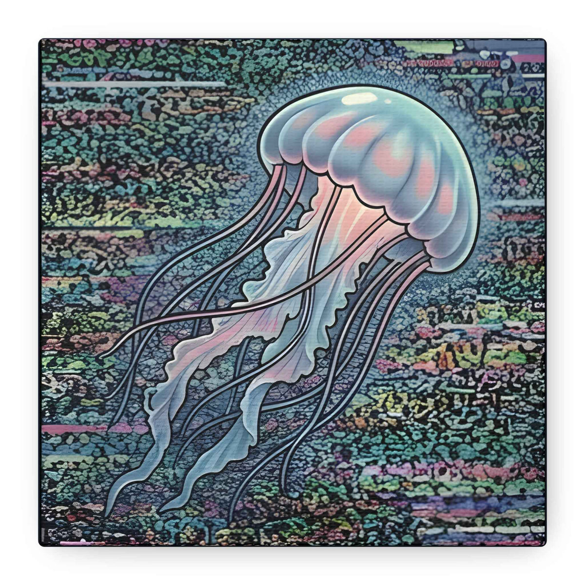 Glitched Jellyfish | Matte Canvas