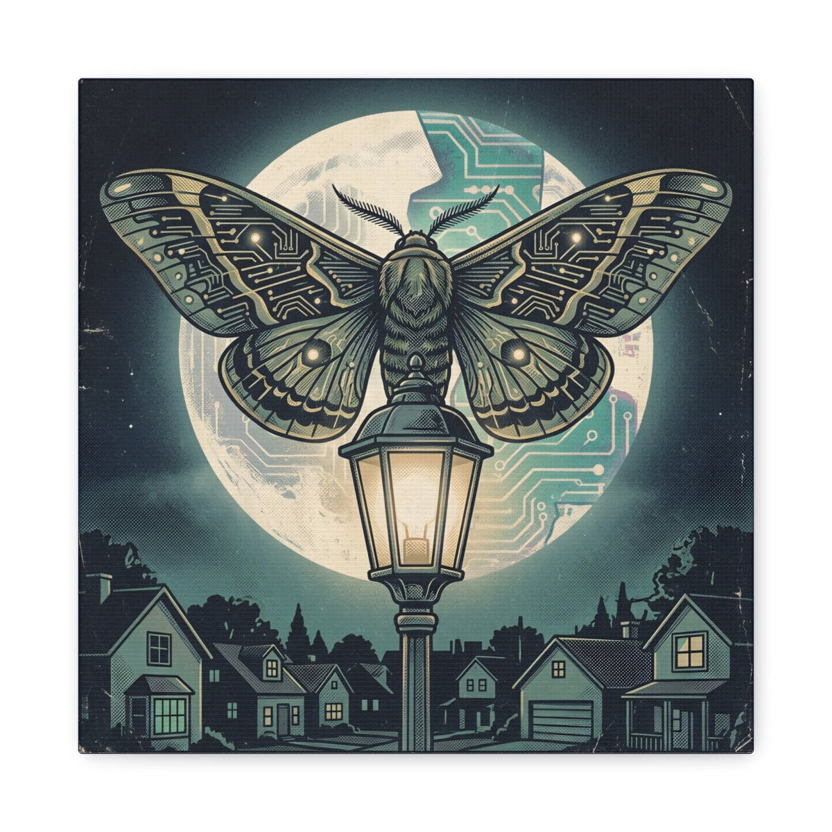 Circuit Moth | Matte Canvas