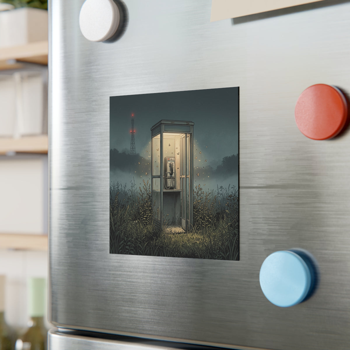 Night Call | Square Fridge Magnet