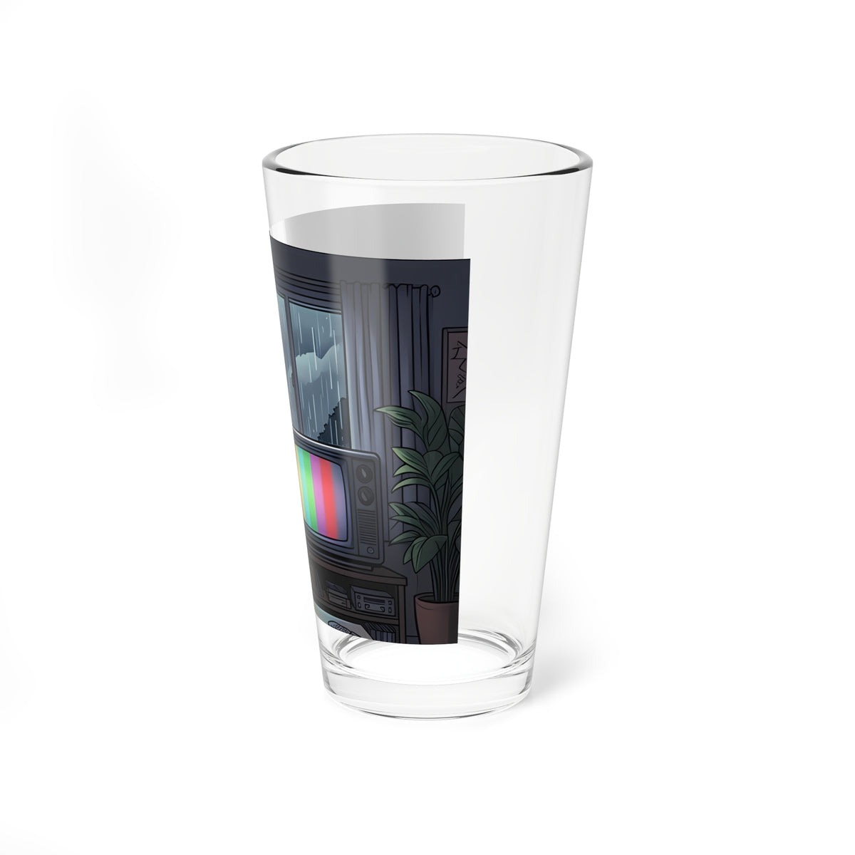 Rainy Night Broadcast | 16 oz Glass