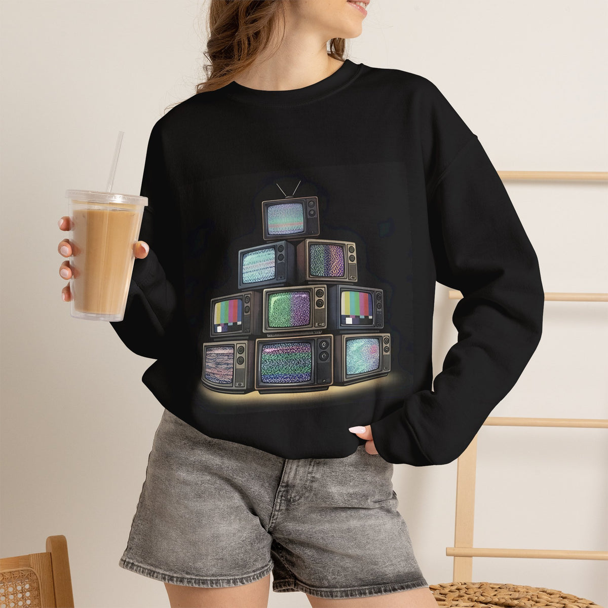 Stack of CRTs | Crewneck Sweatshirt