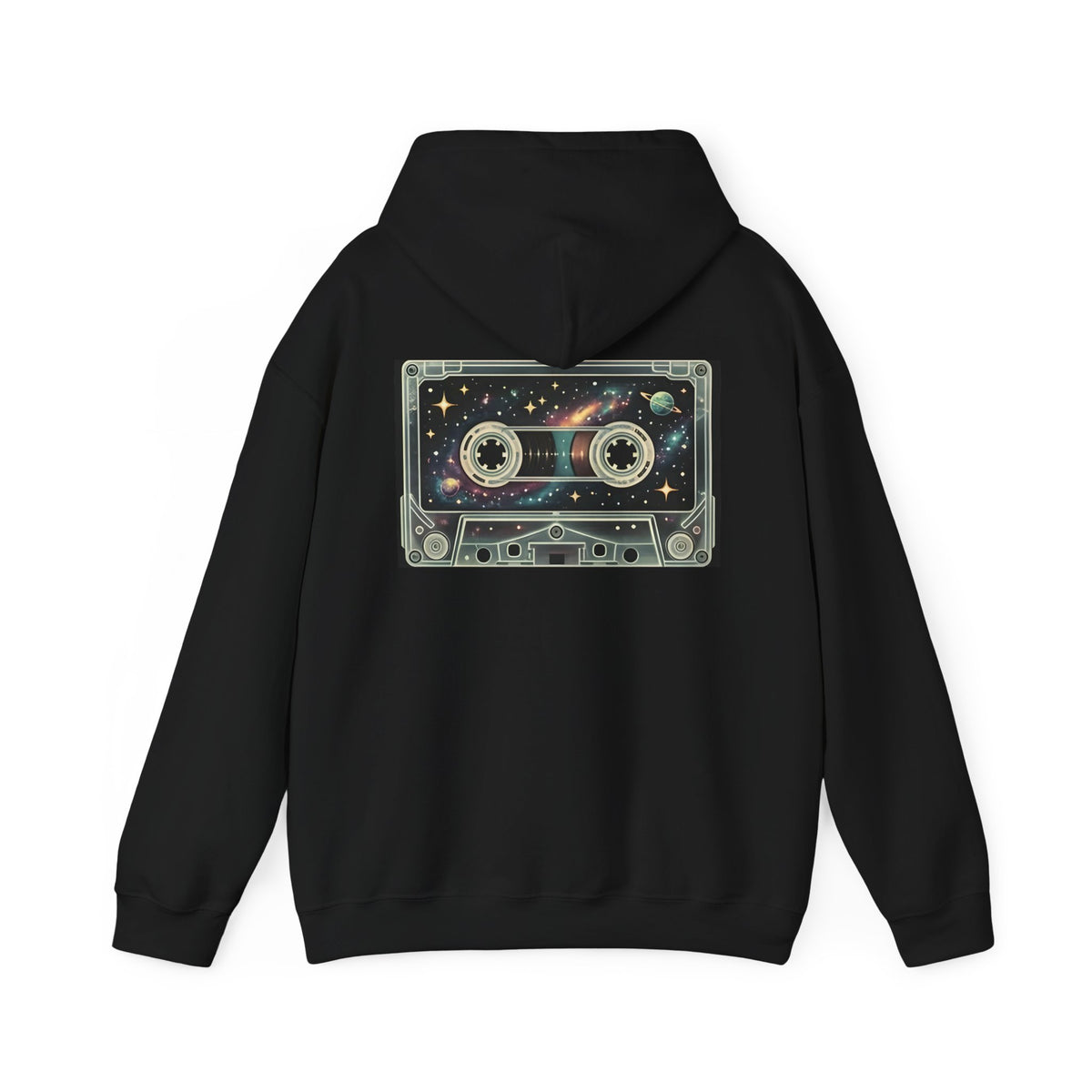 Galaxy Cassette Tape | Print on Back Hoodie