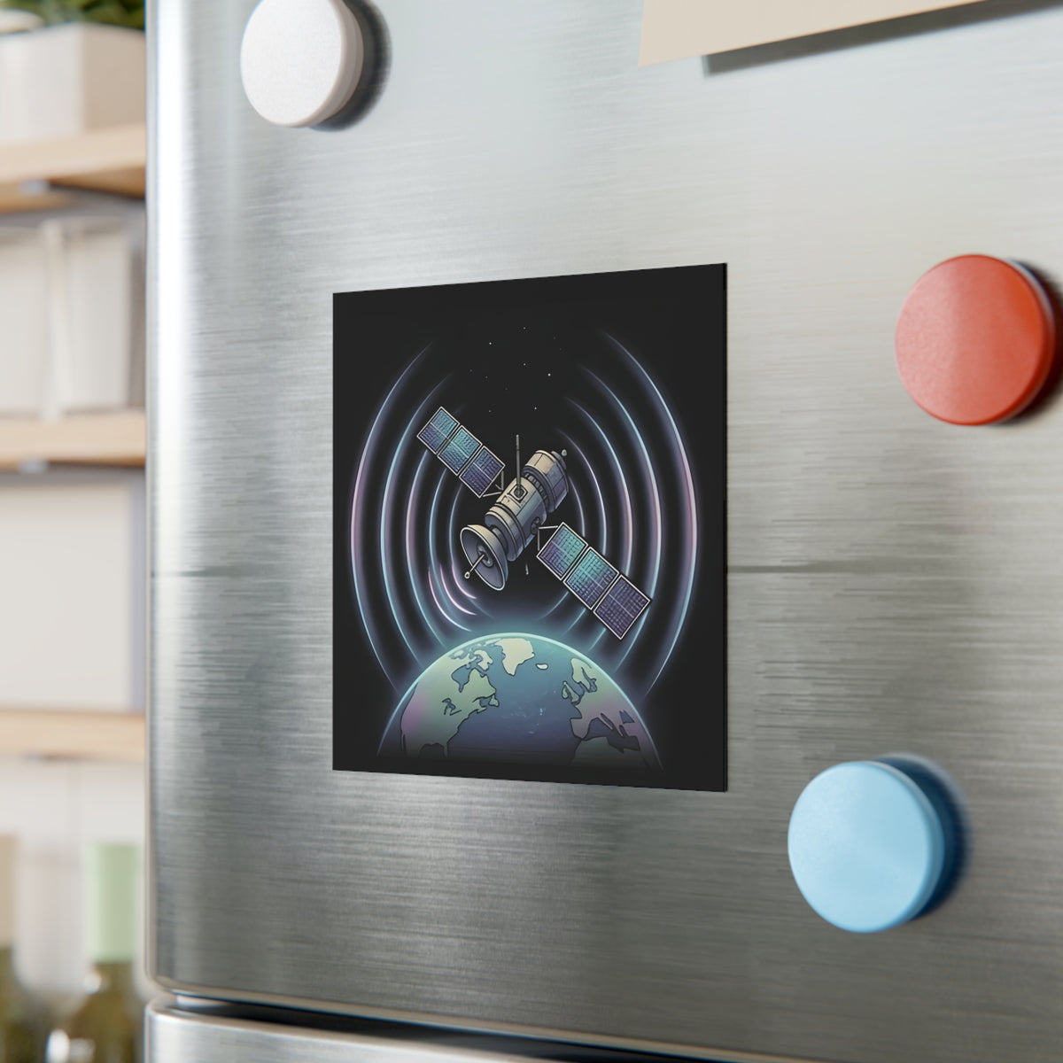 Analog Satellite | Square Fridge Magnet
