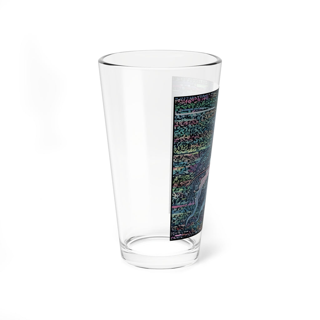 Glitched Jellyfish | 16 oz Glass