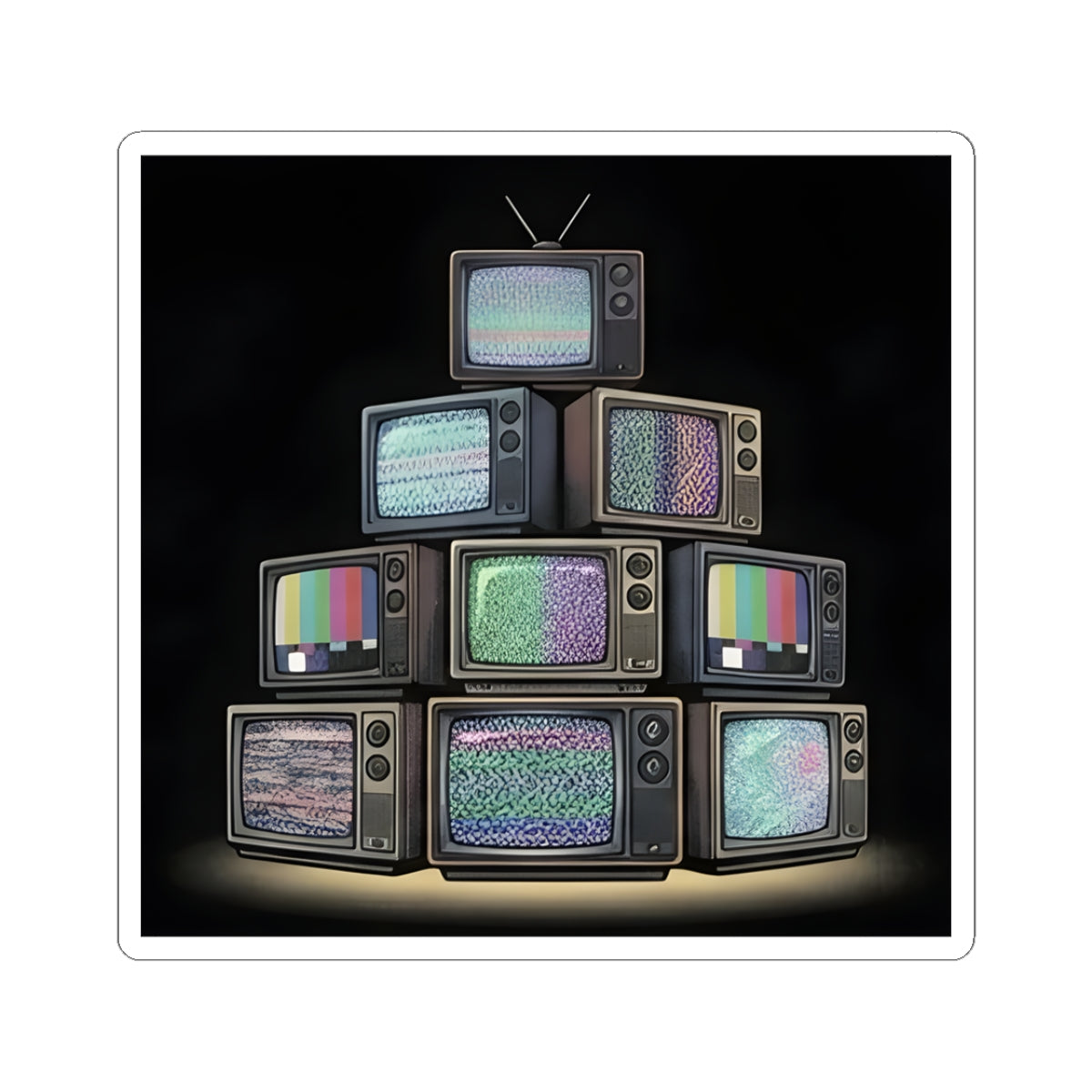 Stack of CRTs | Kiss-Cut Sticker