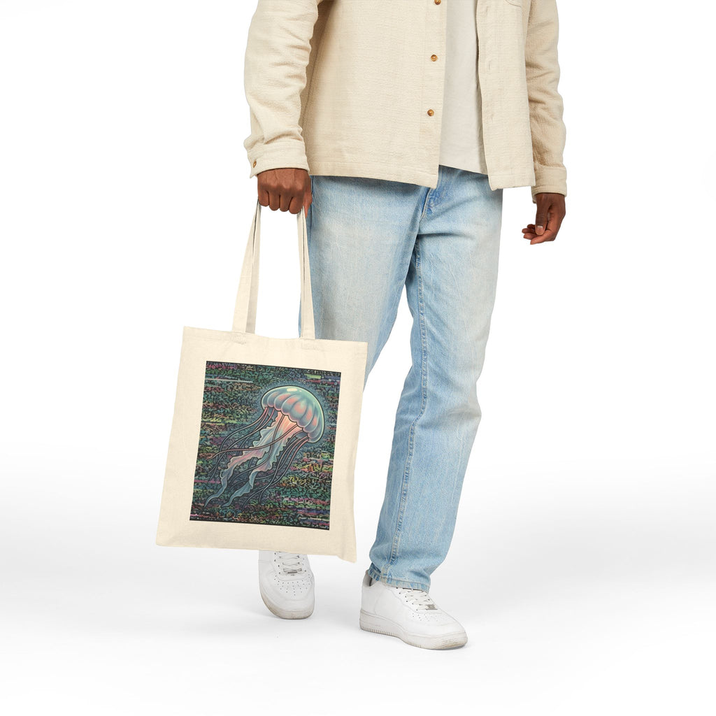 Glitched Jellyfish | Canvas Tote Bag