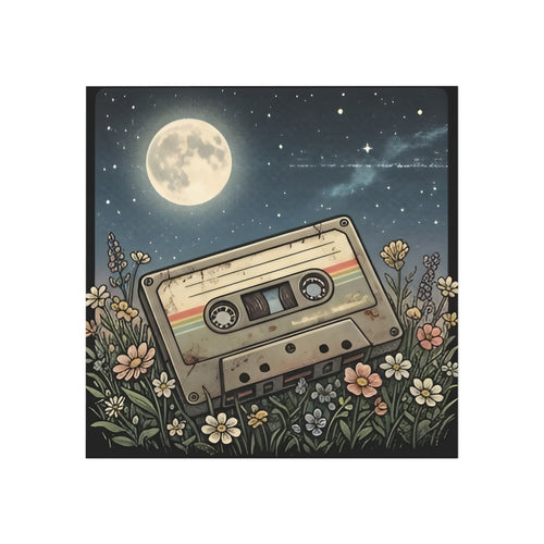Cassette Moon | Square Fridge Magnet
