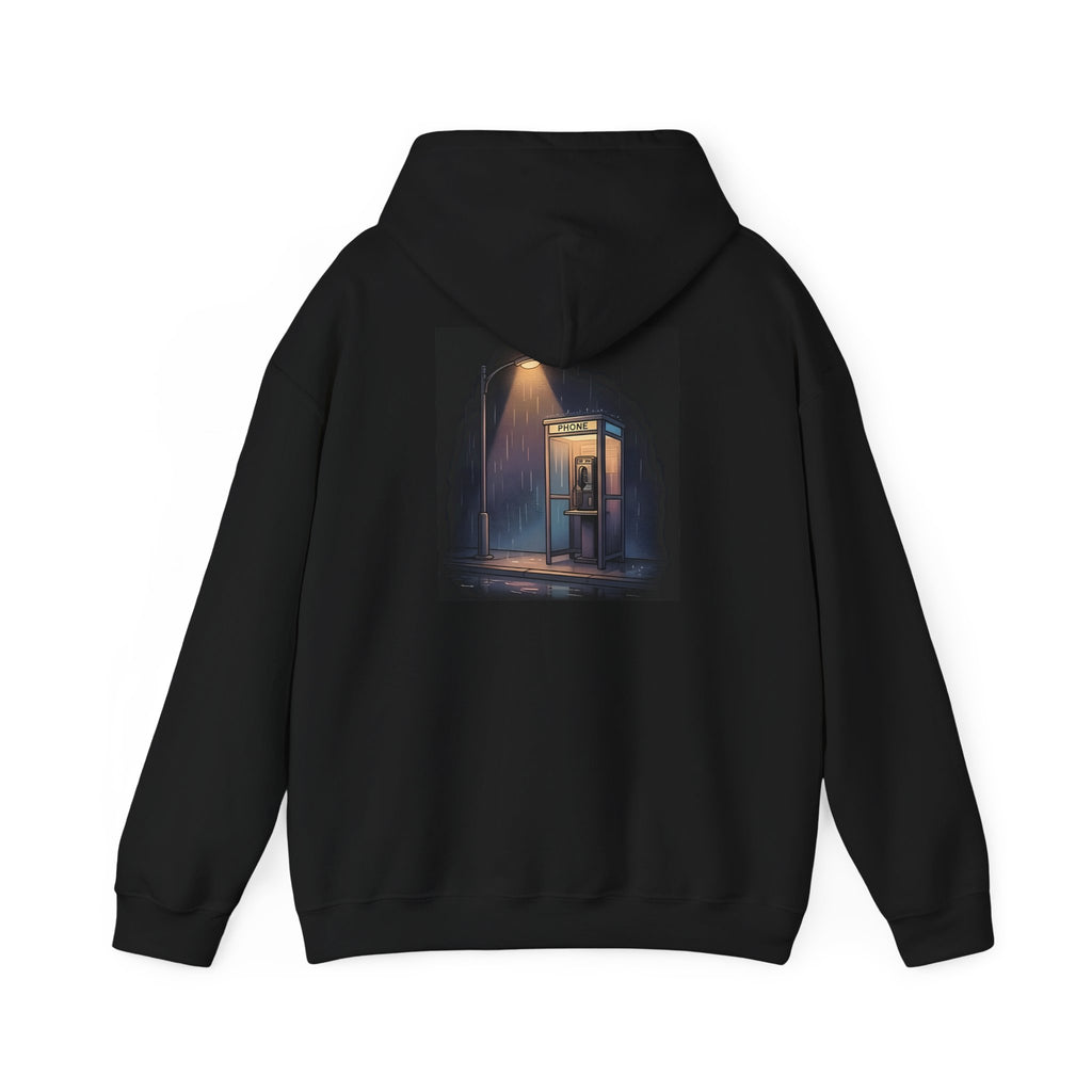 Midnight Pay Phone | Print on Back Hoodie