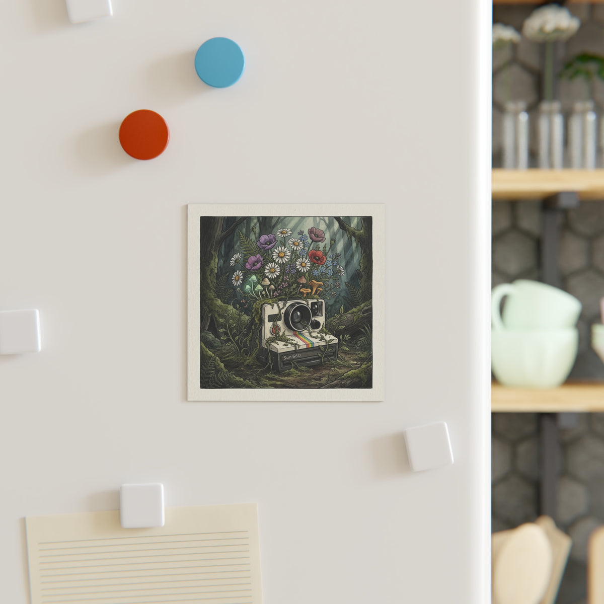 Instant Bloom | Square Fridge Magnet