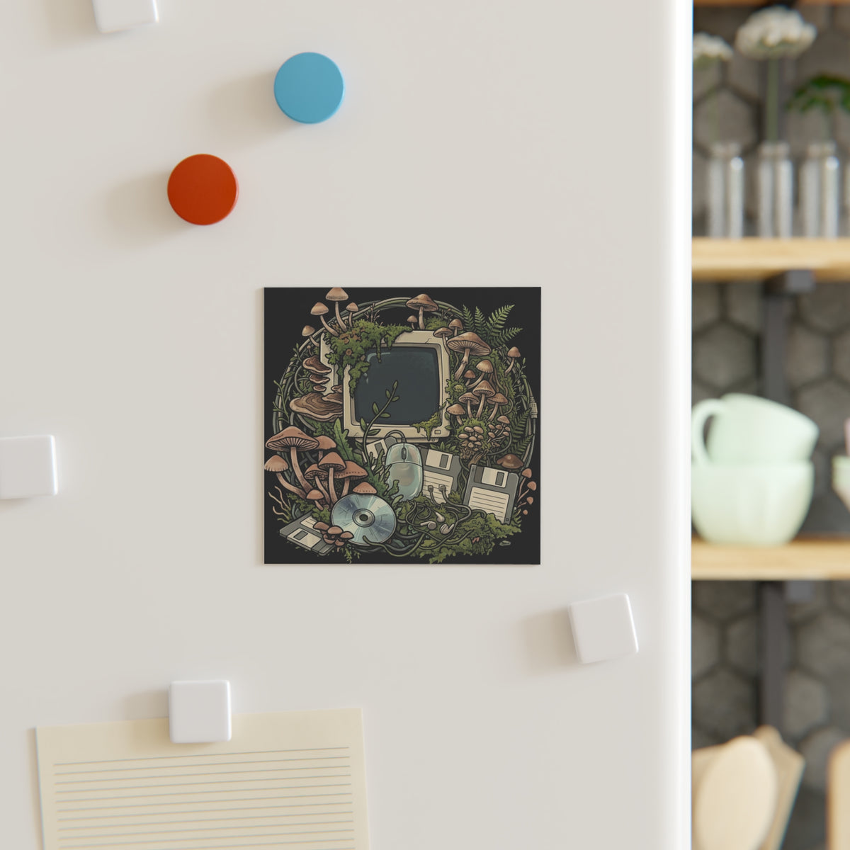 Desktop Terrarium | Square Fridge Magnet