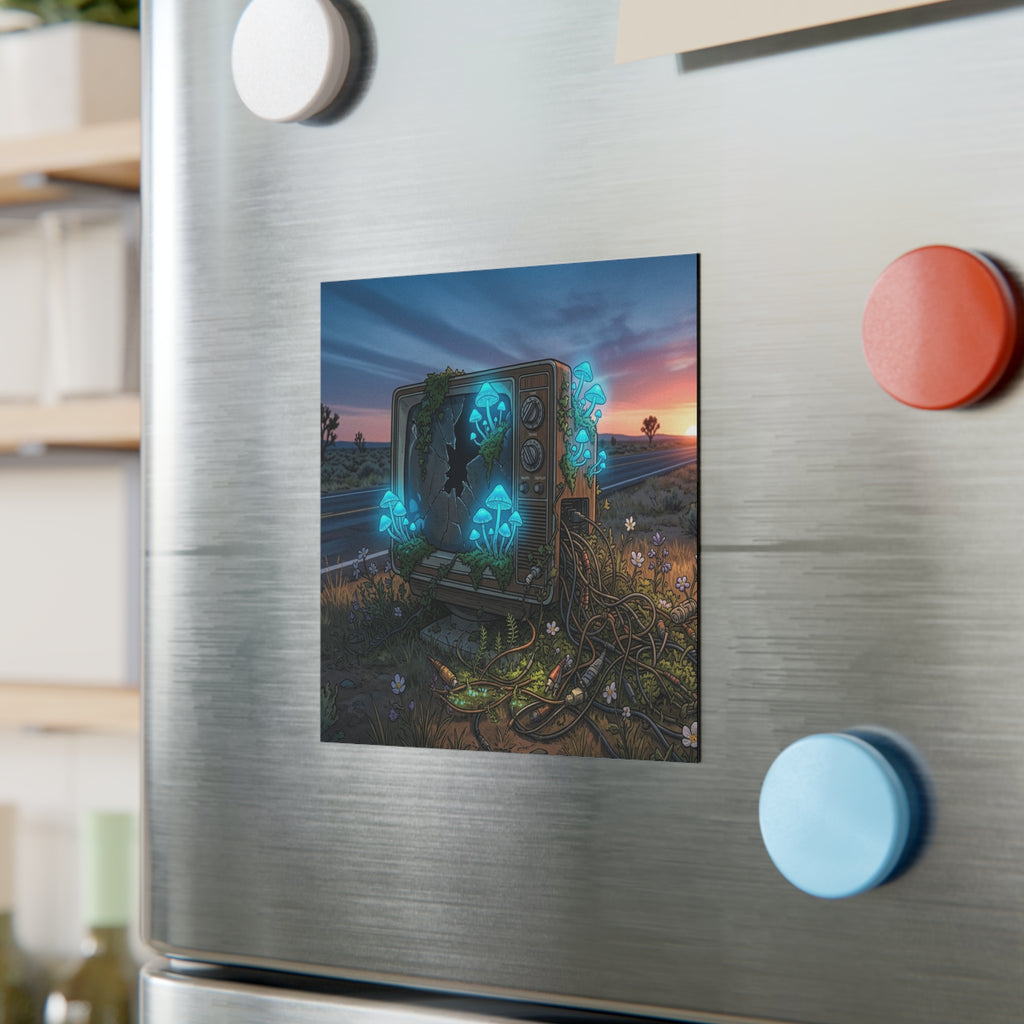 Sunset Static | Square Fridge Magnet