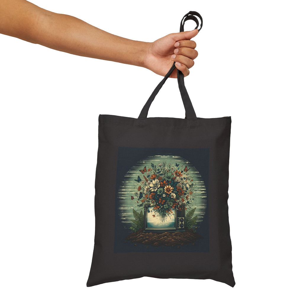 Static Bloom | Canvas Tote Bag