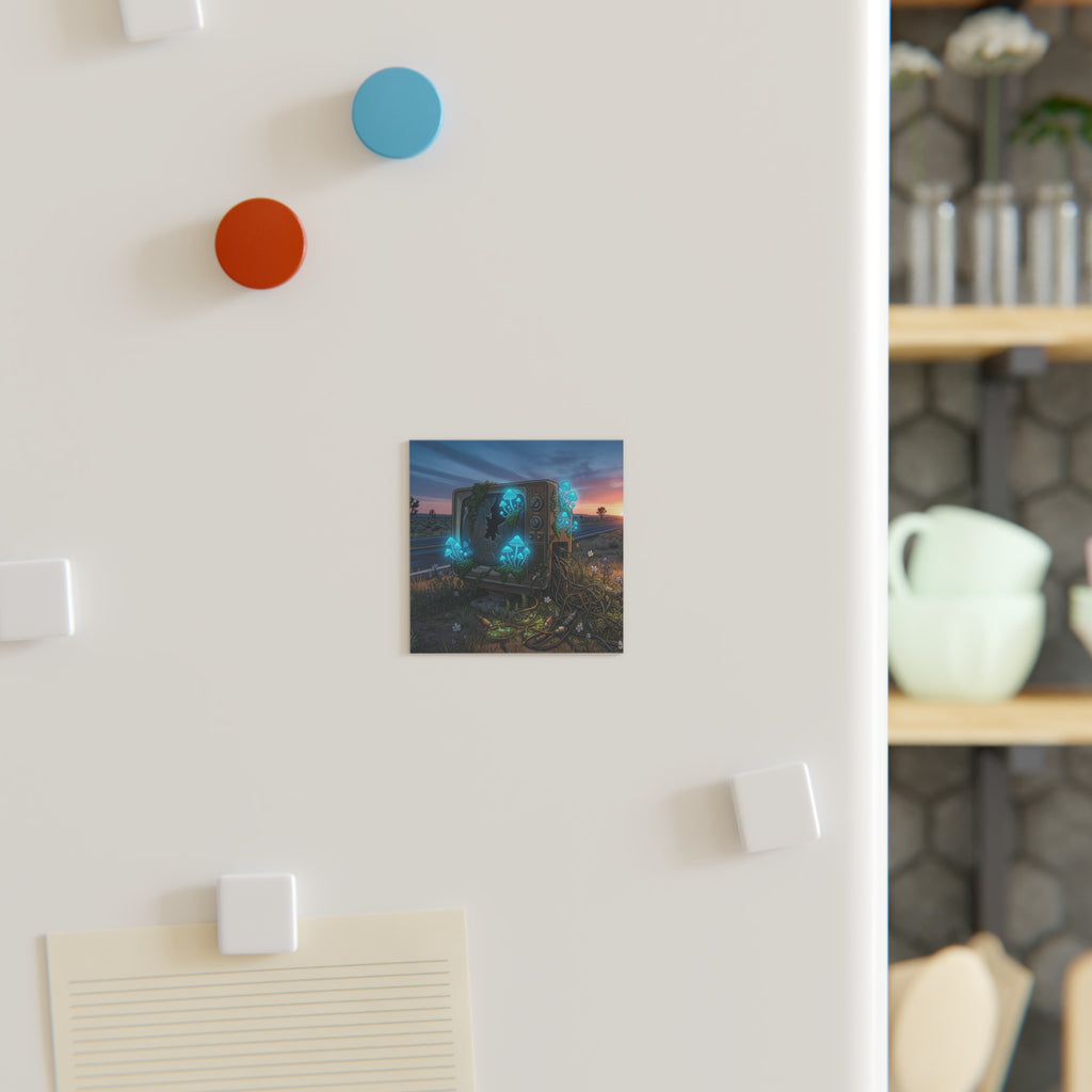 Sunset Static | Square Fridge Magnet