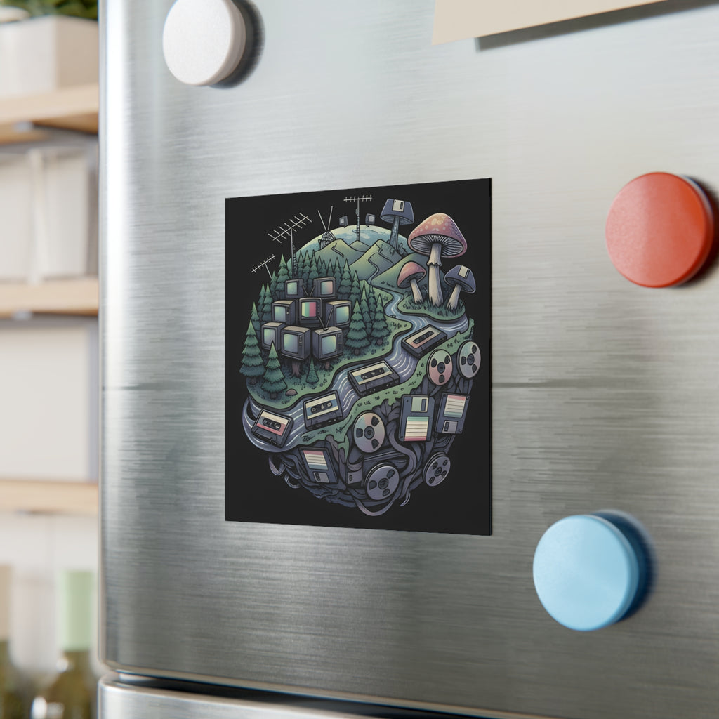 Planet Static | Square Fridge Magnet