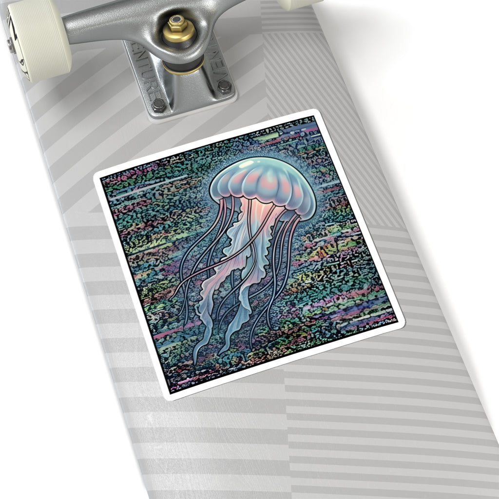 Glitched Jellyfish | Kiss-Cut Sticker