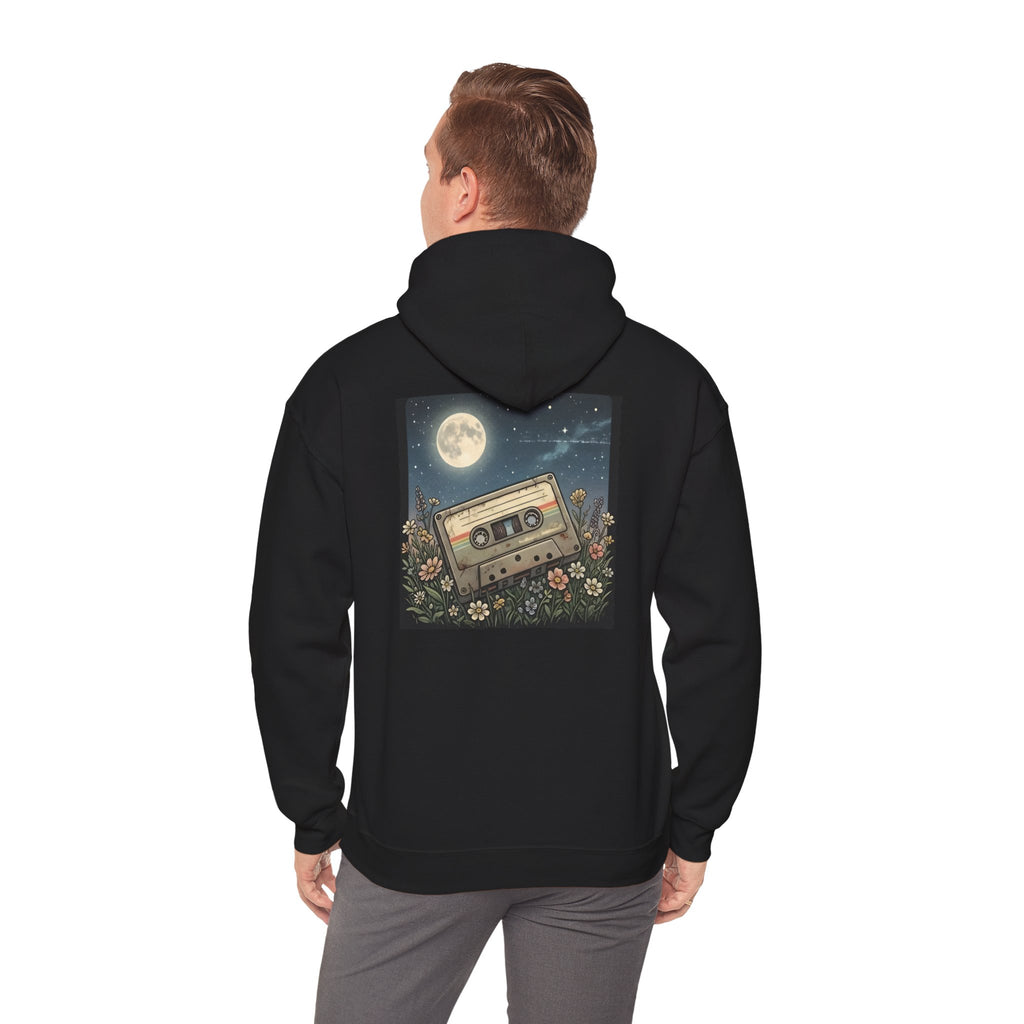 Cassette Moon | Print on Back Hoodie