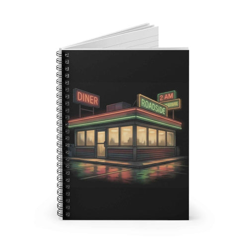 2AM Roadside Diner | Spiral Bound Notebook
