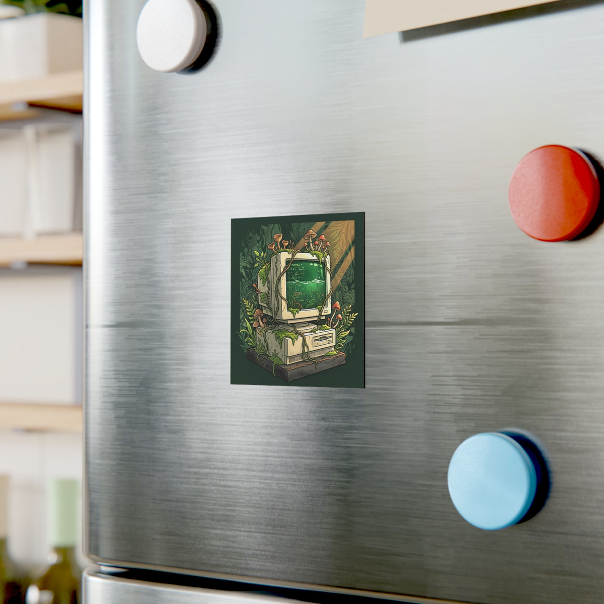Digital Ecosystem | Square Fridge Magnet