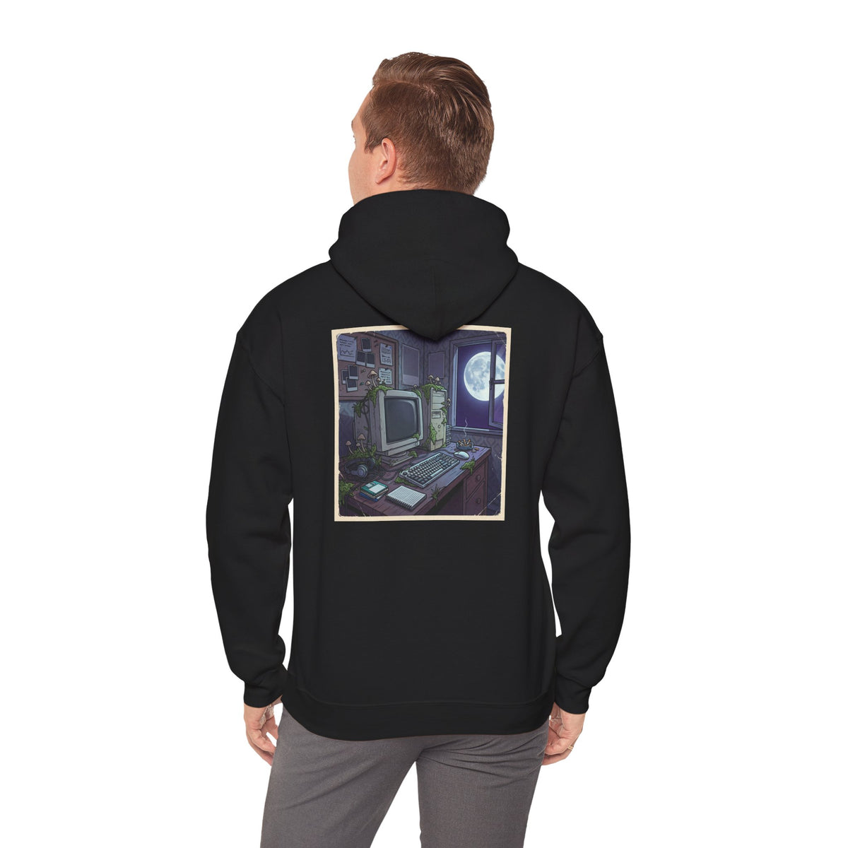 Midnight Terminal | Print on Back Hoodie