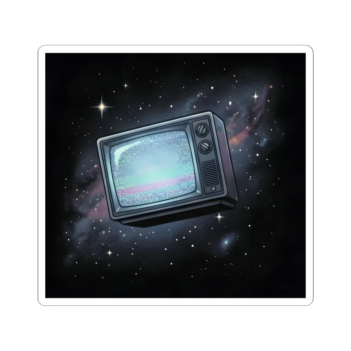CRT in Space | Kiss-Cut Sticker
