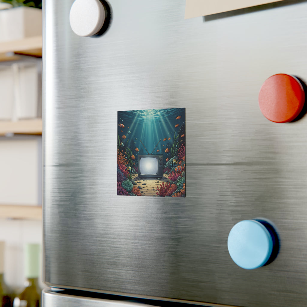 Sunken Broadcast | Square Fridge Magnet