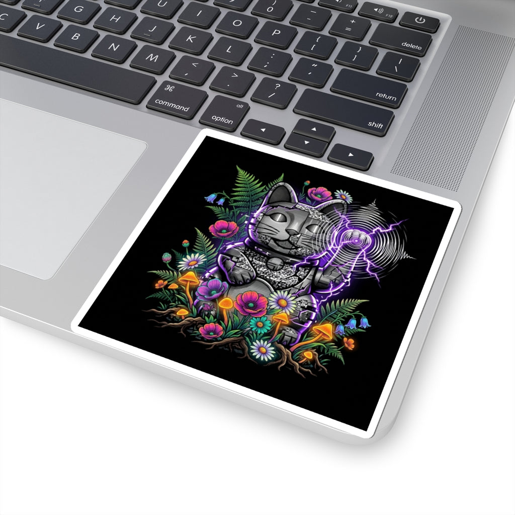 Kinetic Static Cat | Kiss-Cut Sticker - Planet Static
