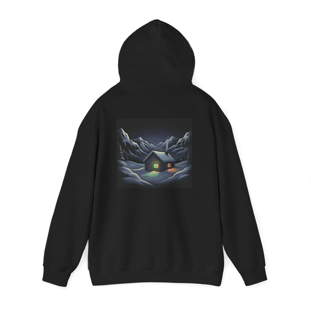 Static Cabin | Printed on Back Hoodie