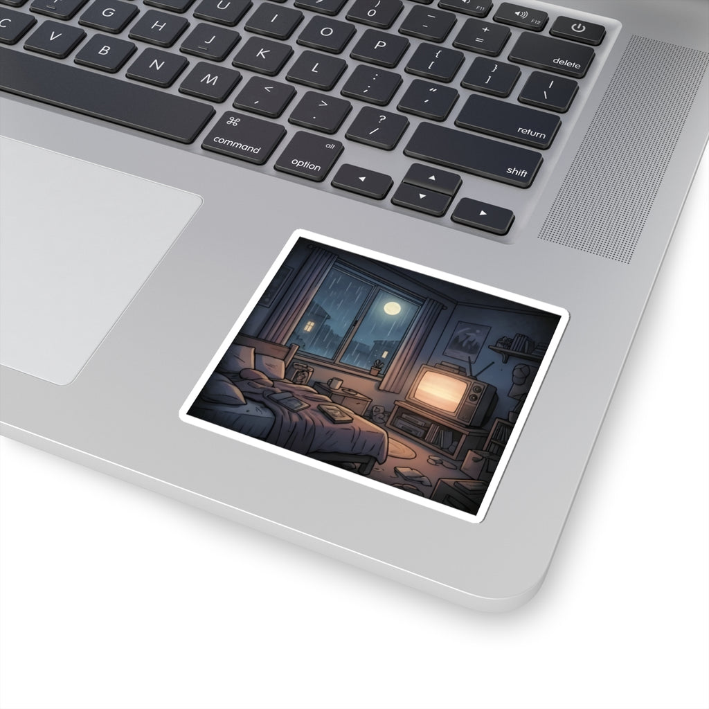 Rainy Bedroom | Kiss-Cut Sticker