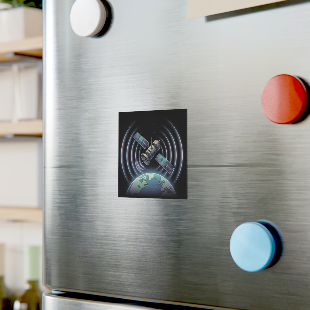 Analog Satellite | Square Fridge Magnet