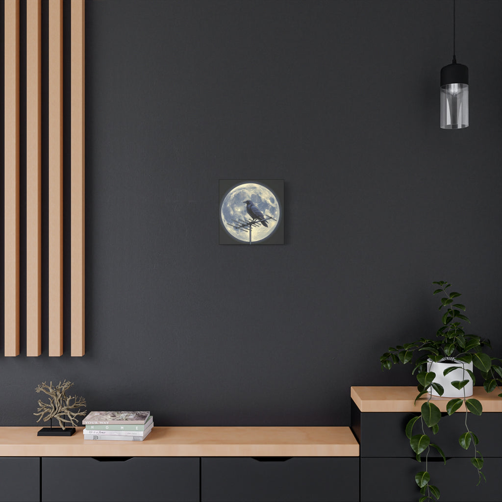 Crow on Antenna | Matte Canvas