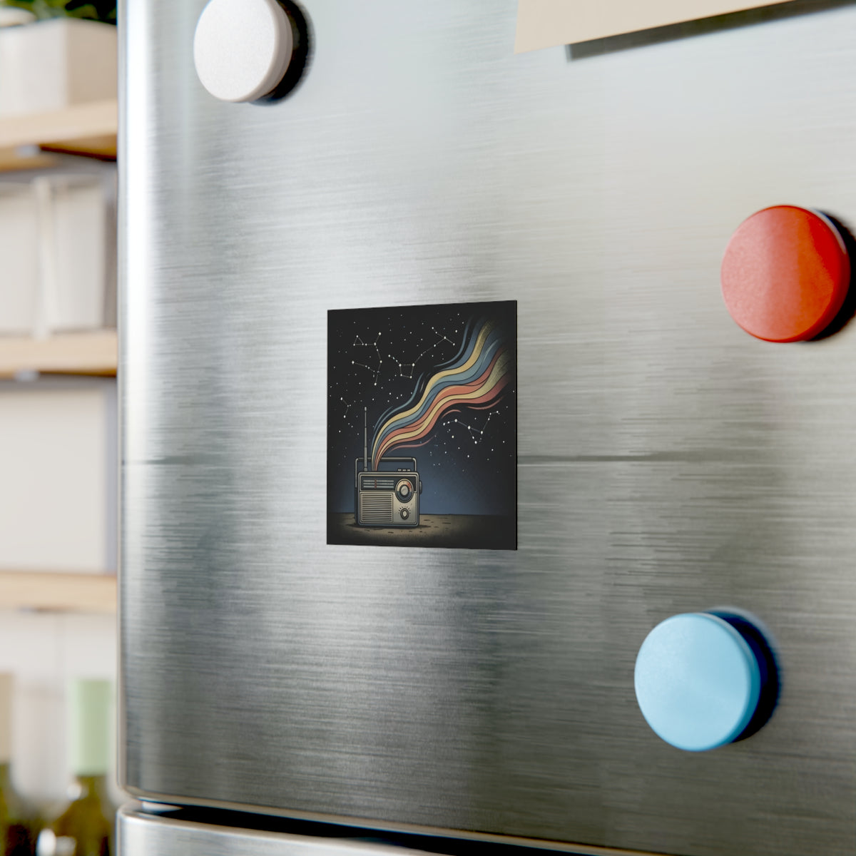 Radio Constellations | Square Fridge Magnet