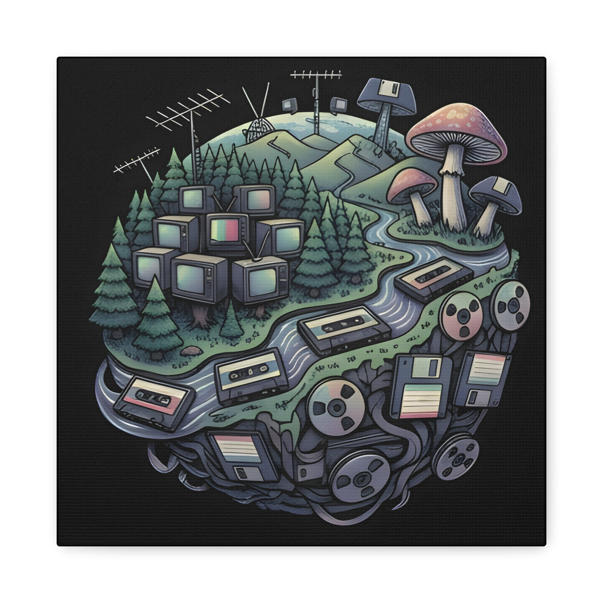Planet Static | Matte Canvas