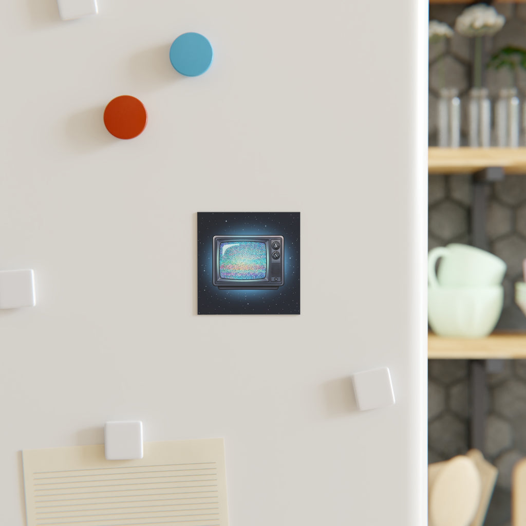 Deep Space Static | Square Fridge Magnet