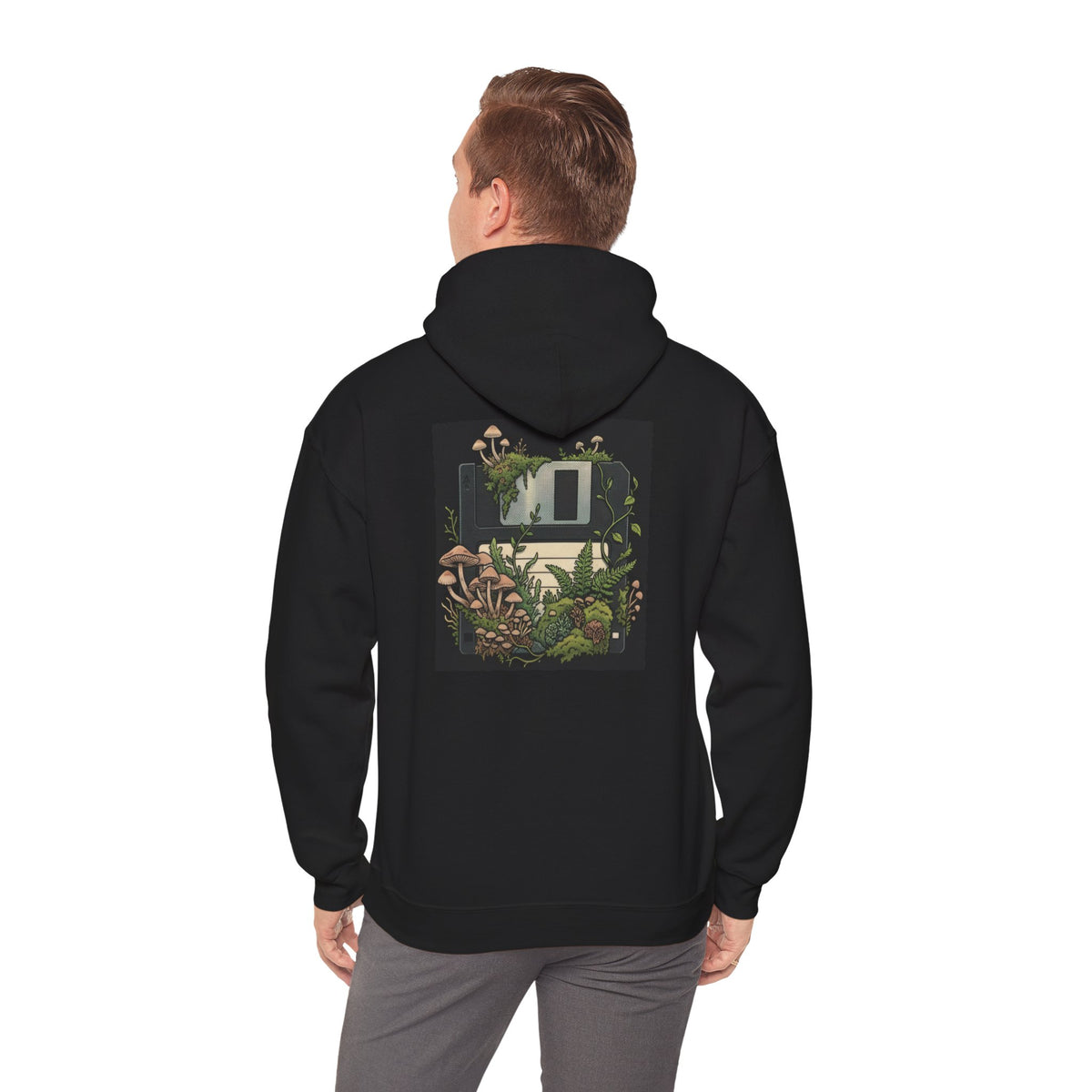 Floppy Disk | Print on Back Hoodie