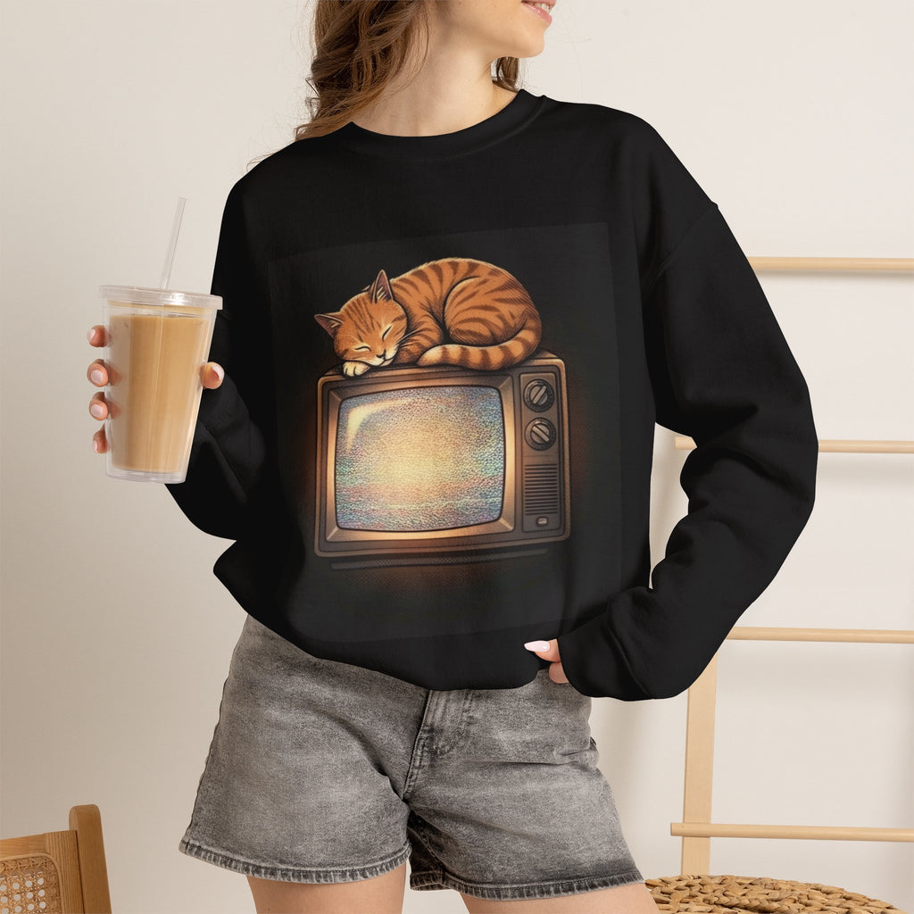 CRT TV Cat | Crewneck Sweatshirt