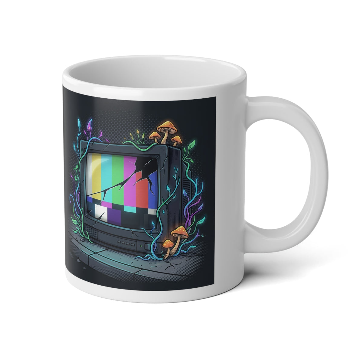 Overgrown Test Screen | 20 oz Coffee Mug