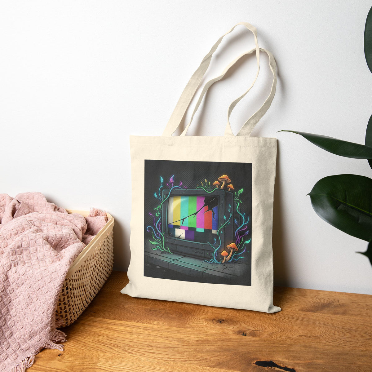 Overgrown Test Screen | Canvas Tote Bag