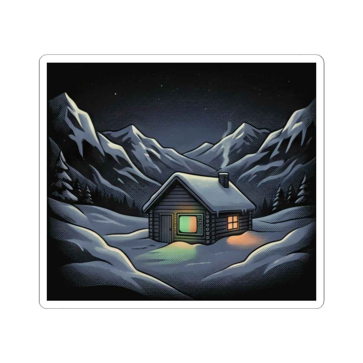 Static Cabin | Kiss-Cut Sticker
