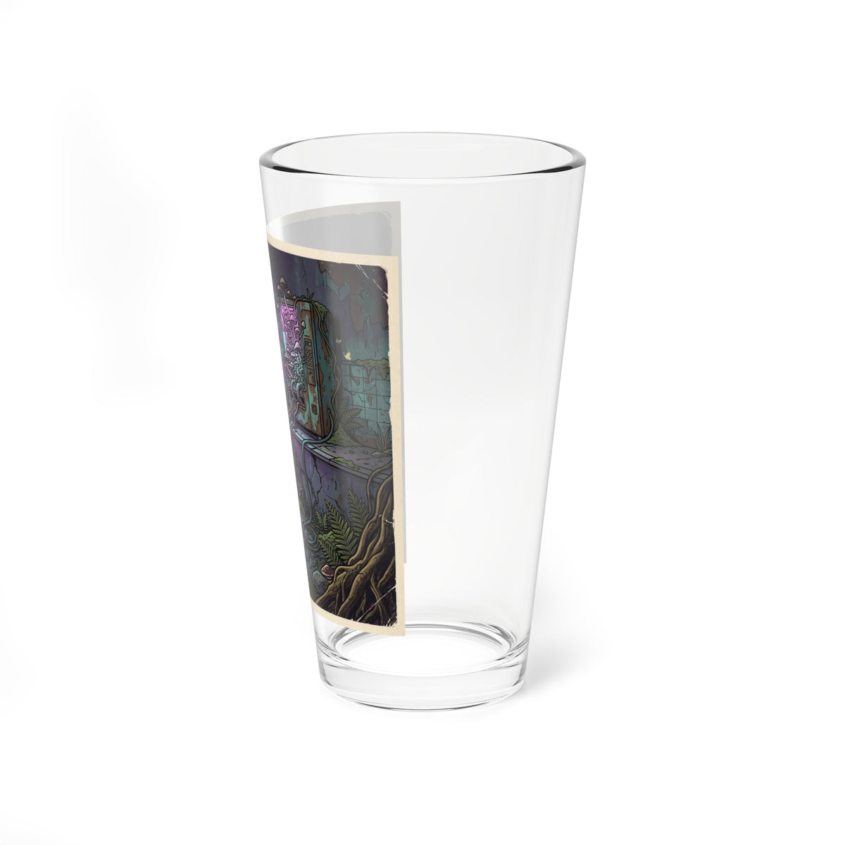 Overgrown Vending Machine | 16 oz Glass