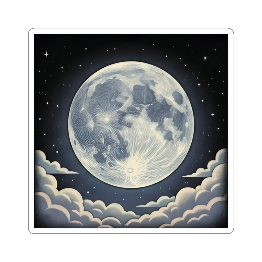 Static Moon | Kiss-Cut Sticker
