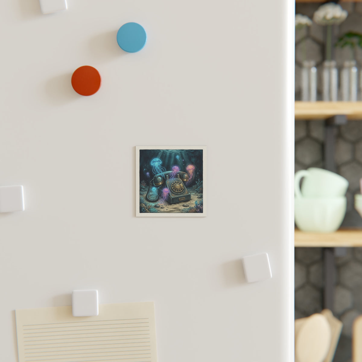 Underwater Dial | Square Fridge Magnet