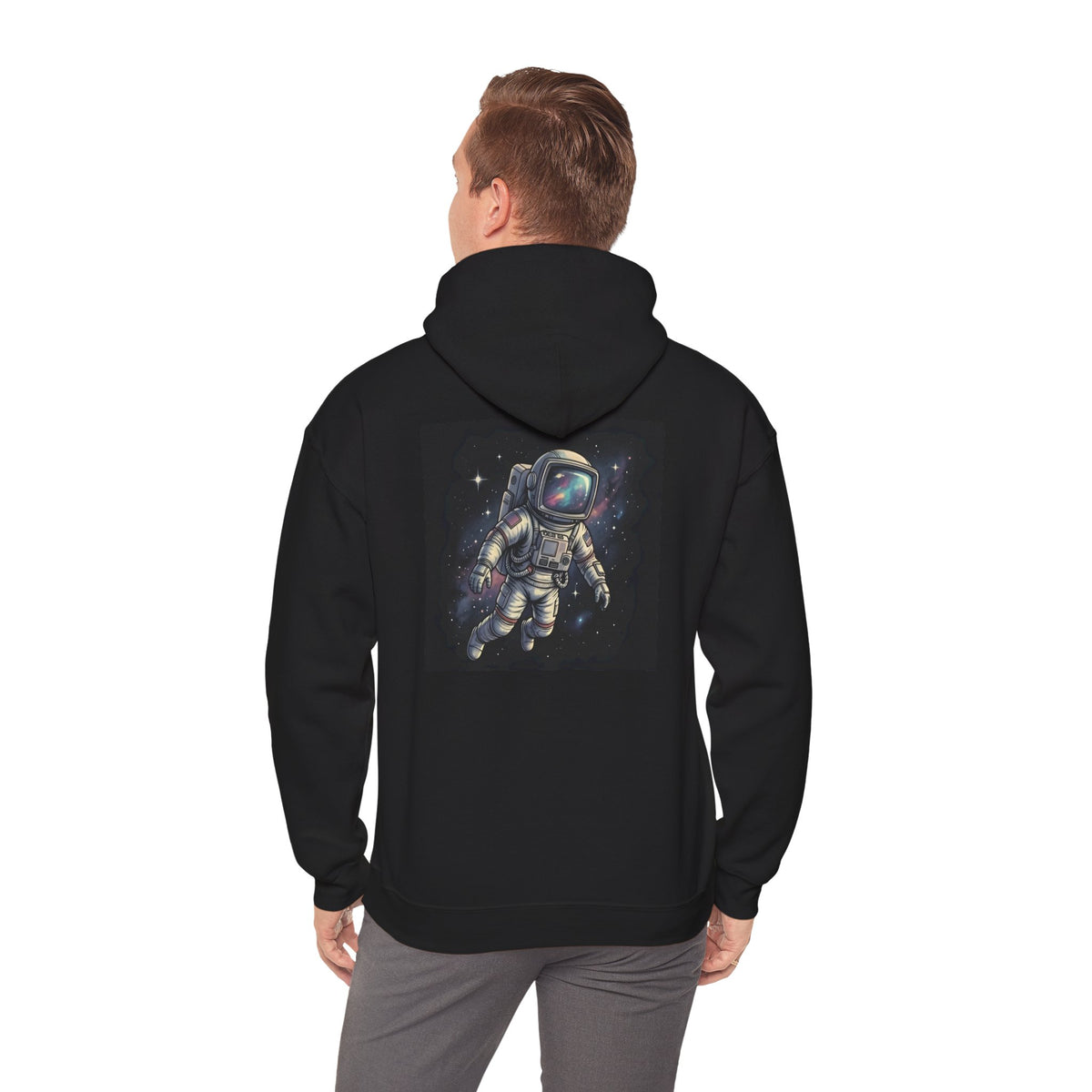 Floating Astronaut | Print on Back Hoodie