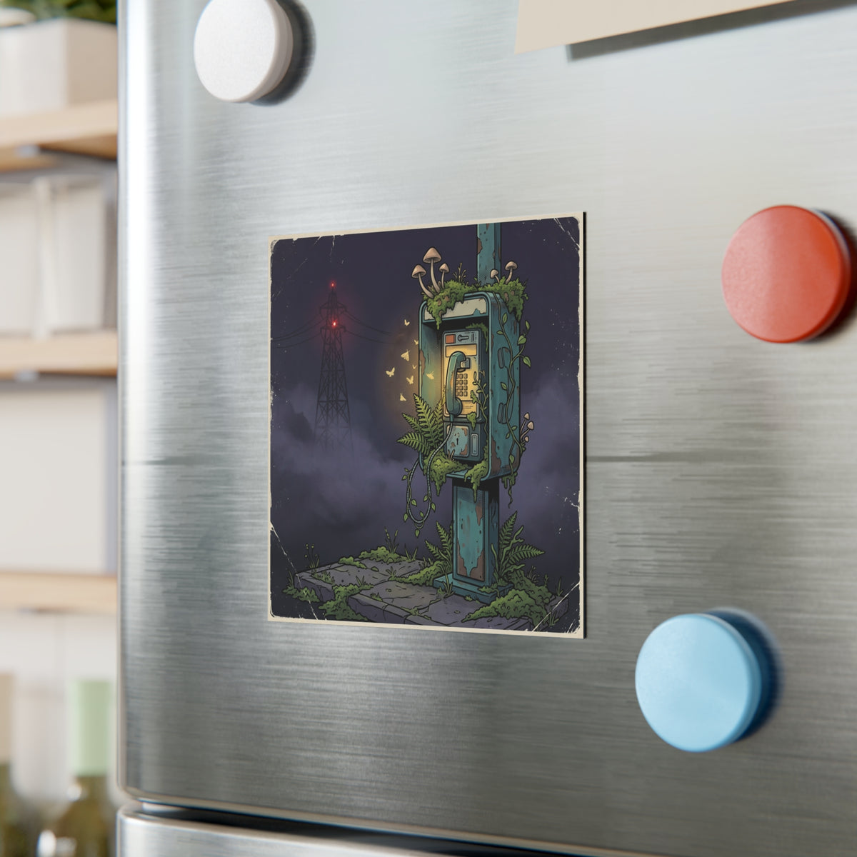 Midnight Dial | Square Fridge Magnet