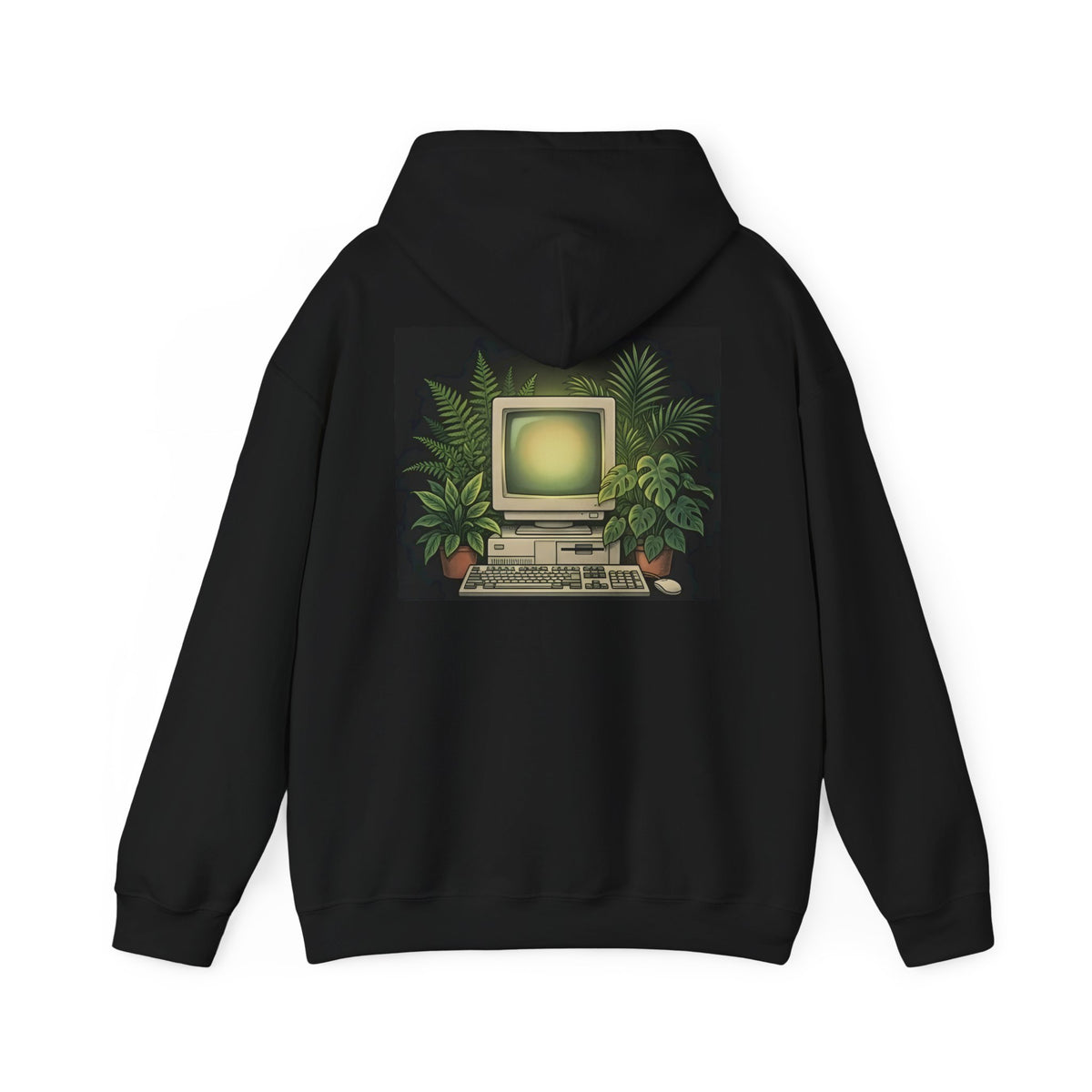 Computer Garden | Print on Back Hoodie